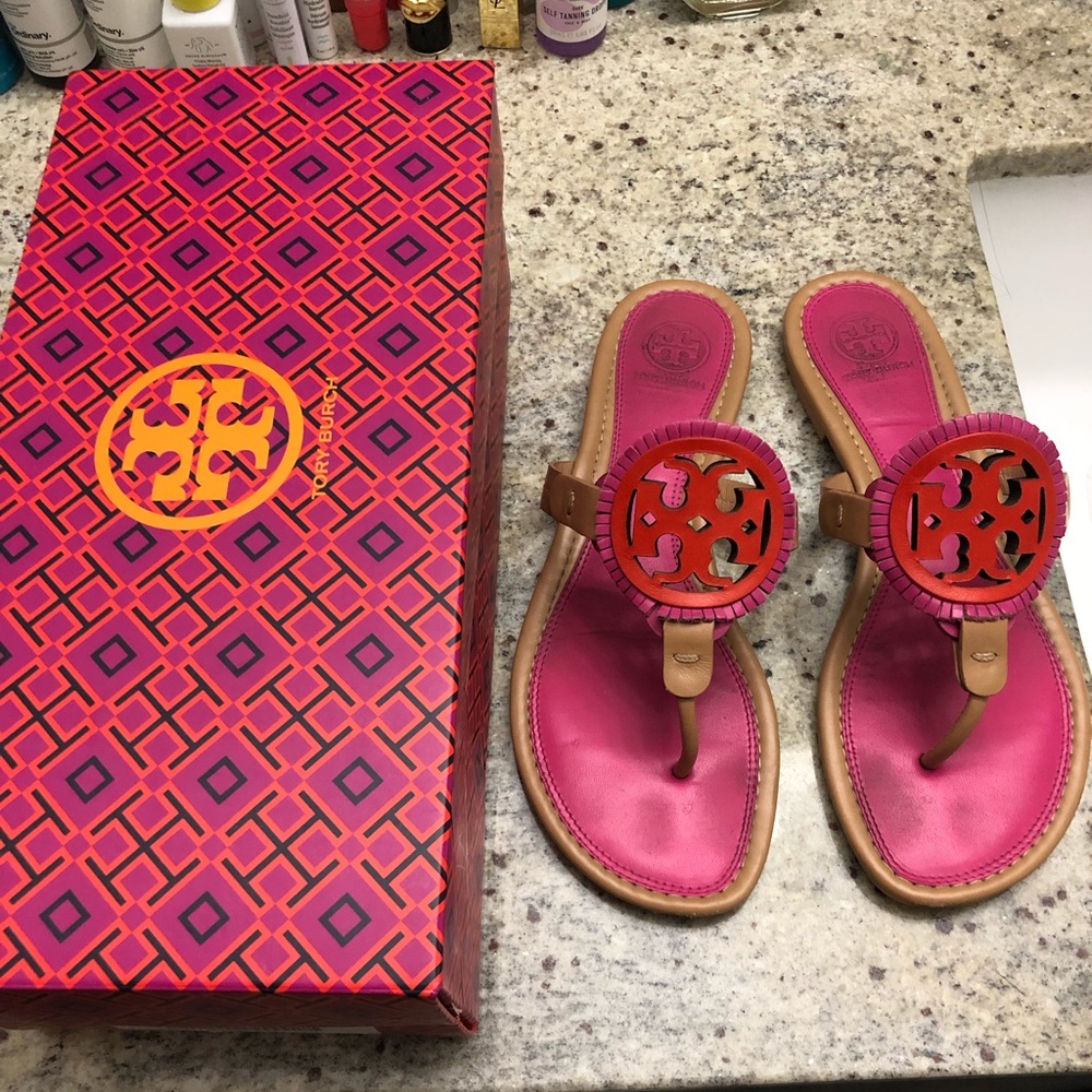 Tory Burch fringe miller sandals size 8.5